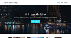 Desktop Screenshot of abhisheksubbu.com