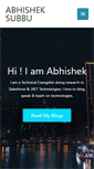 Mobile Screenshot of abhisheksubbu.com